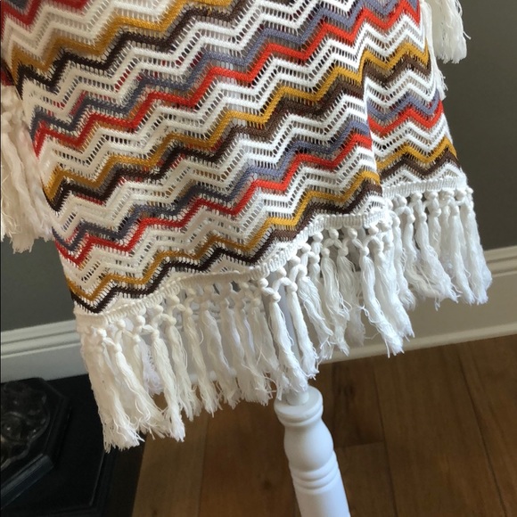 Anthro Black Sheep Crochet Fringe Tunic Dress SM - Picture 5 of 8